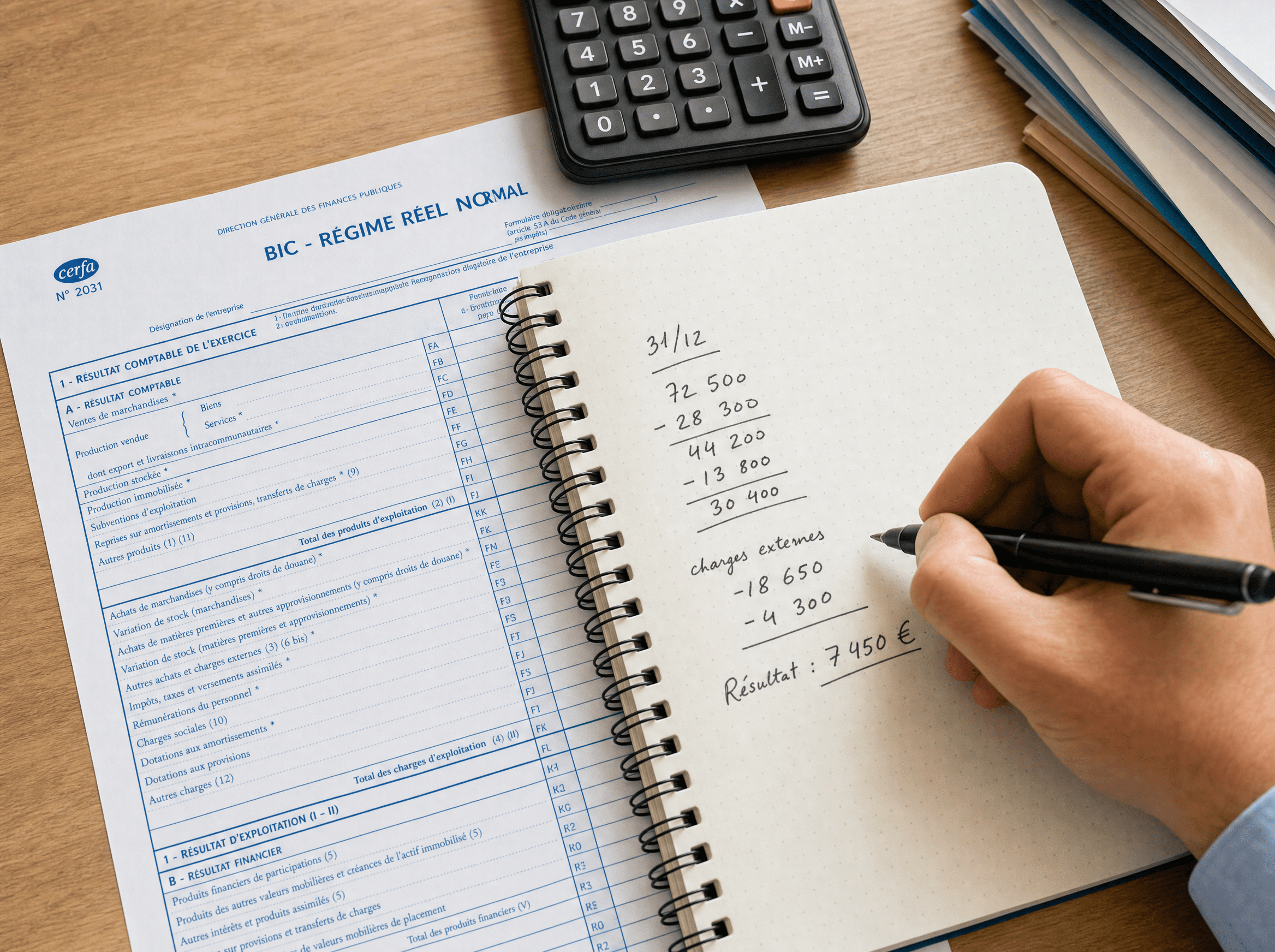 Calcul fiscal régime réel LMNP comptable